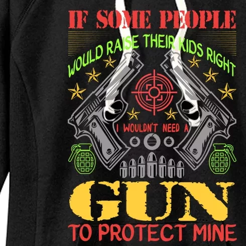 Funny Gun 2nd Amendment Protect Me Women's Fleece Hoodie