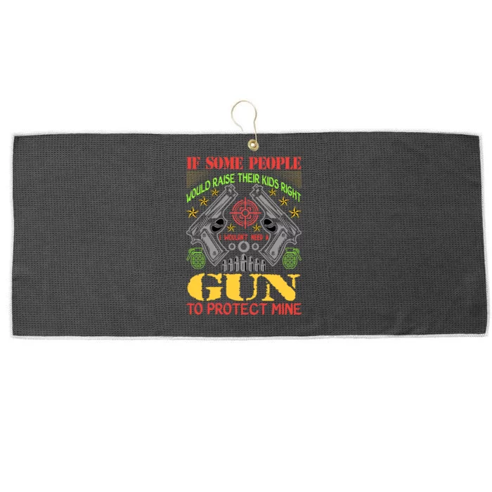 Funny Gun 2nd Amendment Protect Me Large Microfiber Waffle Golf Towel