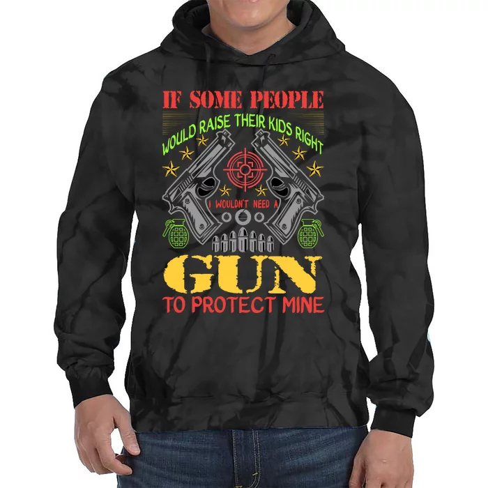 Funny Gun 2nd Amendment Protect Me Tie Dye Hoodie