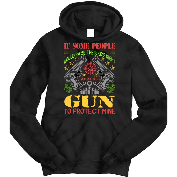 Funny Gun 2nd Amendment Protect Me Tie Dye Hoodie