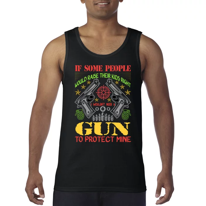 Funny Gun 2nd Amendment Protect Me Tank Top