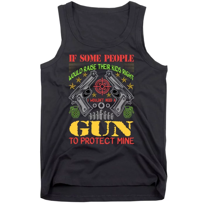 Funny Gun 2nd Amendment Protect Me Tank Top