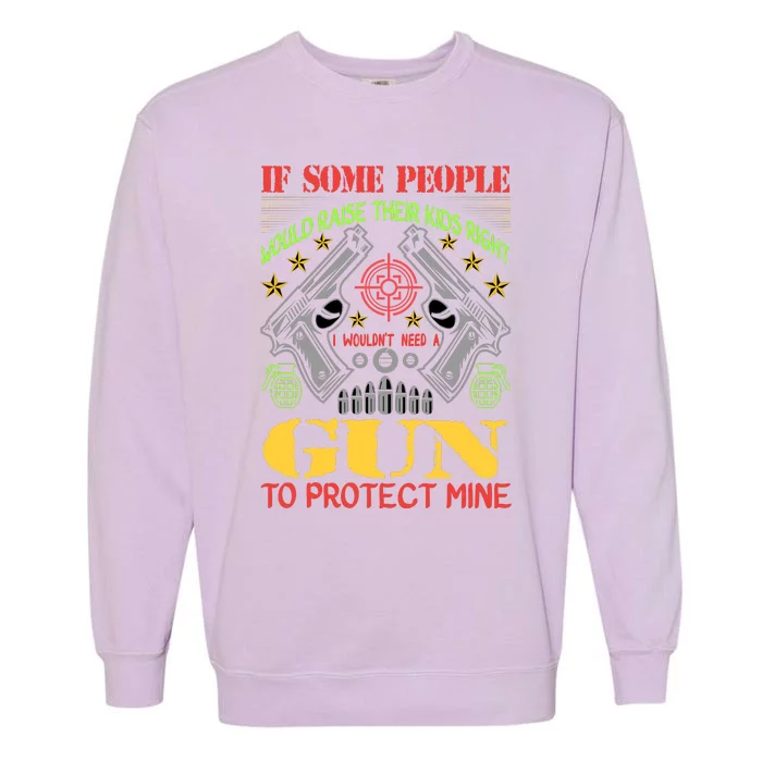 Funny Gun 2nd Amendment Protect Me Garment-Dyed Sweatshirt