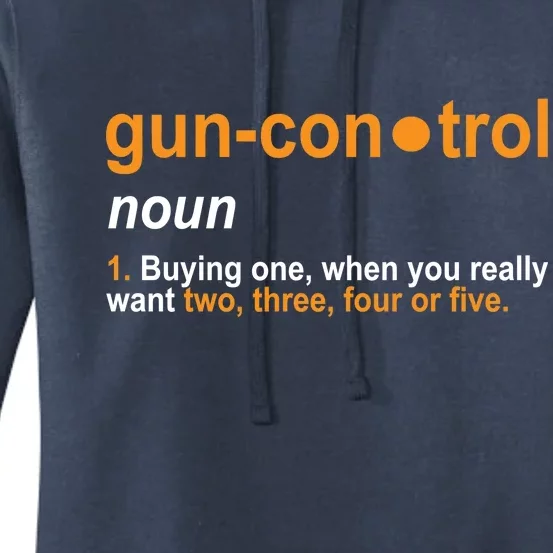 Funny Gun Control Definition Women's Pullover Hoodie