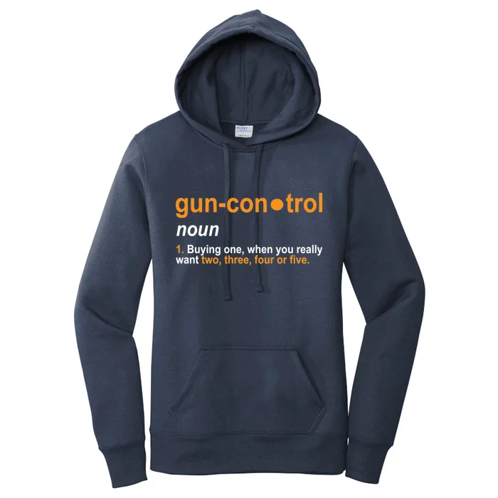 Funny Gun Control Definition Women's Pullover Hoodie