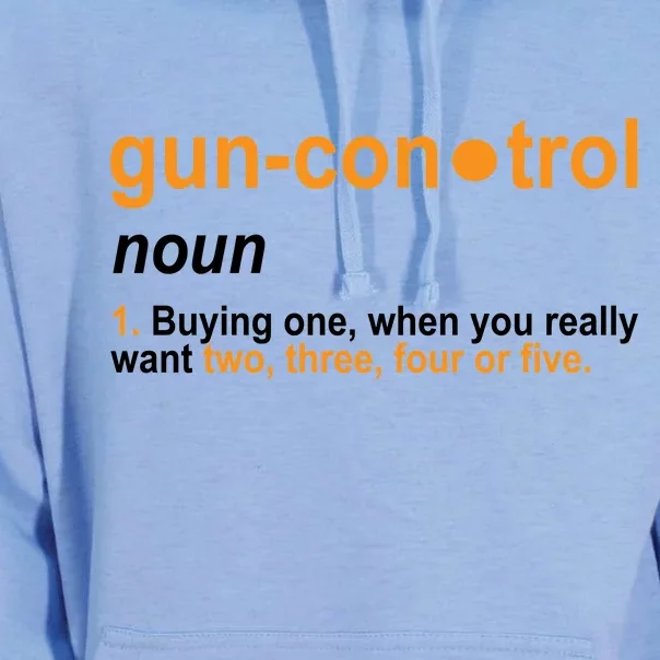 Funny Gun Control Definition Unisex Surf Hoodie