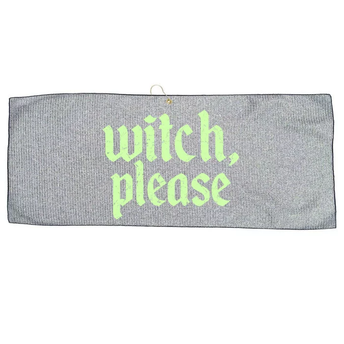 Funny Halloween Distressed Witch Please Large Microfiber Waffle Golf Towel