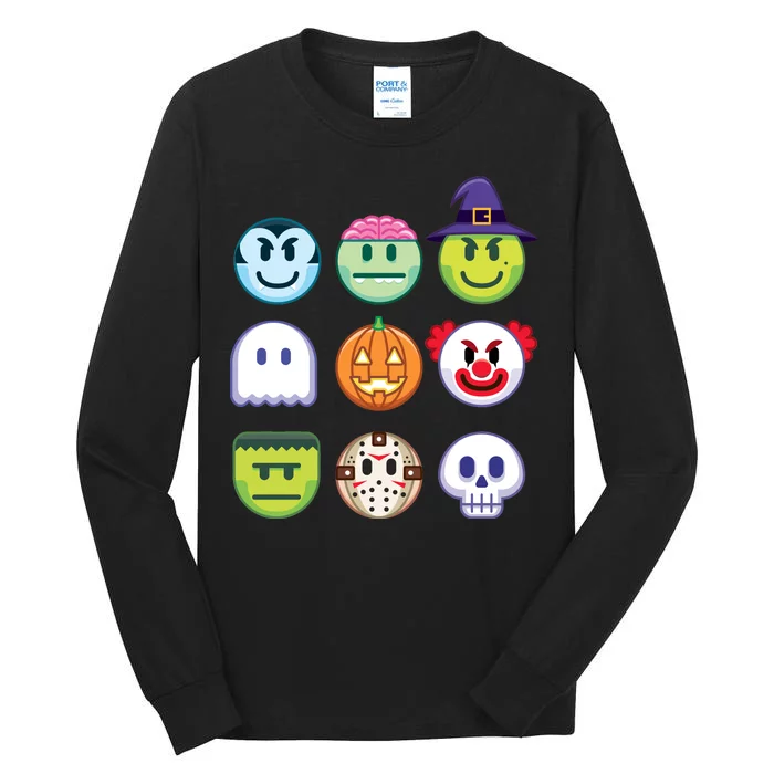 Funny Halloween Emoji's Tall Long Sleeve T-Shirt