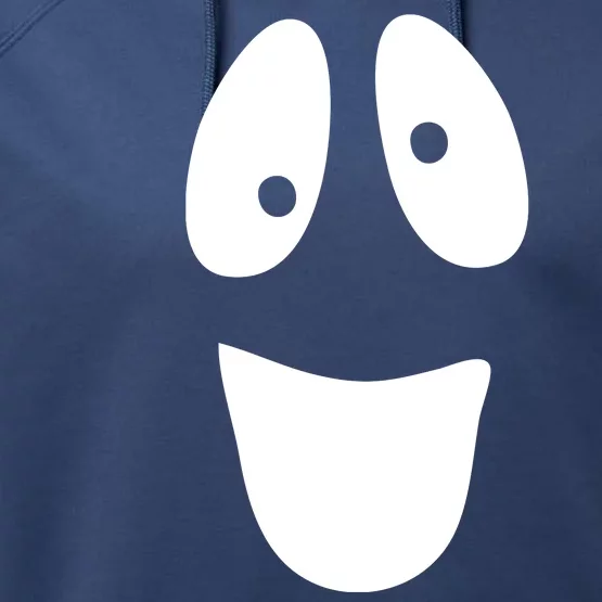 Funny Halloween Ghost Face Performance Fleece Hoodie