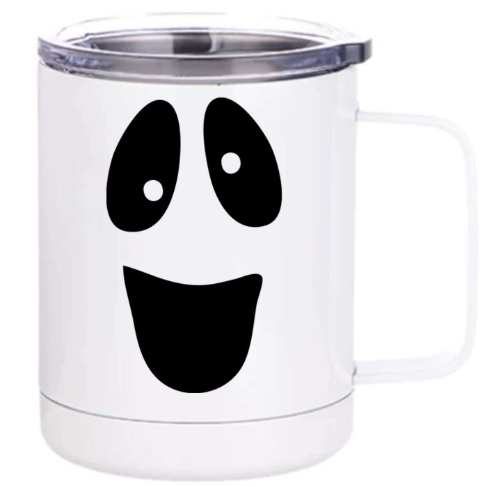 Funny Halloween Ghost Face Front & Back 12oz Stainless Steel Tumbler Cup