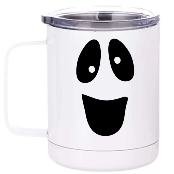 Funny Halloween Ghost Face Front & Back 12oz Stainless Steel Tumbler Cup