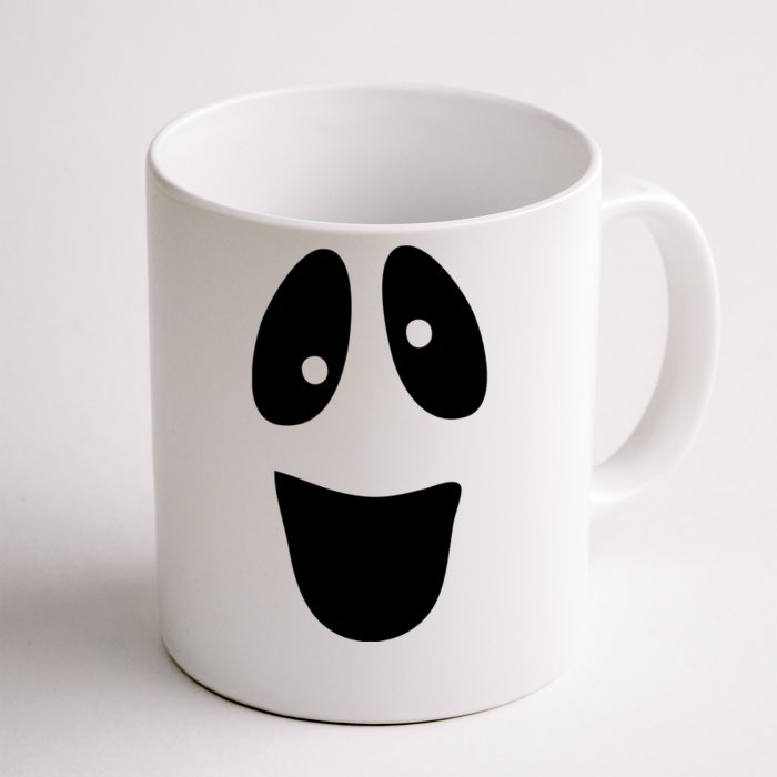 Funny Halloween Ghost Face Front & Back Coffee Mug