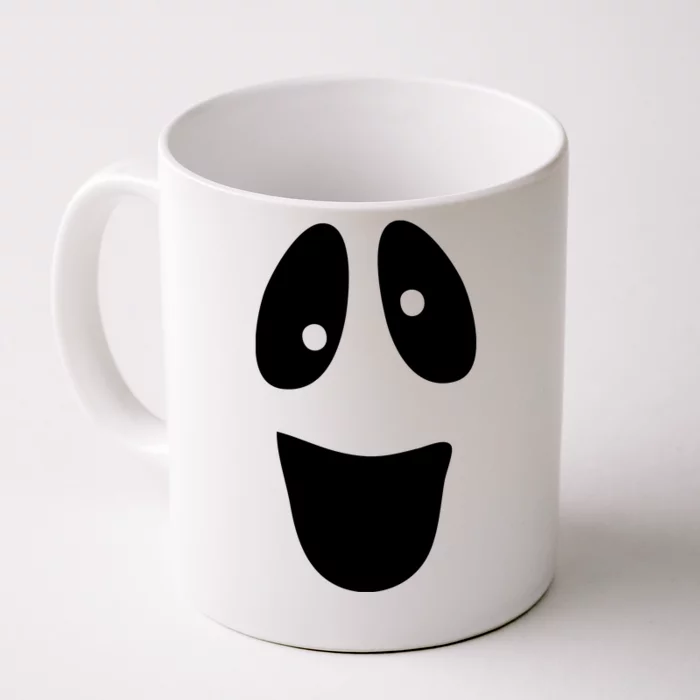 Funny Halloween Ghost Face Front & Back Coffee Mug