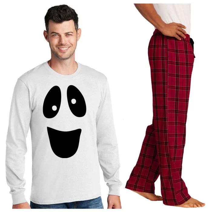 Funny Halloween Ghost Face Long Sleeve Pajama Set