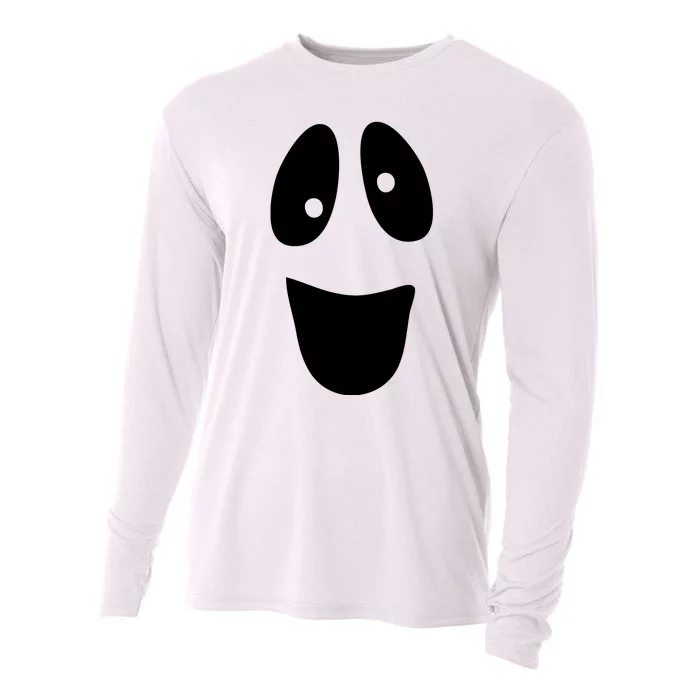 Funny Halloween Ghost Face Cooling Performance Long Sleeve Crew