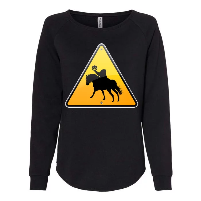 Funny Halloween Headless Horseman Crossing Womens California Wash Sweatshirt