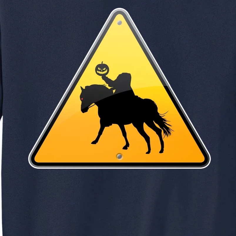 Funny Halloween Headless Horseman Crossing Tall Sweatshirt