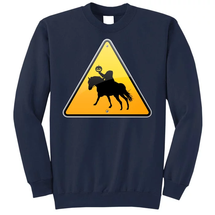 Funny Halloween Headless Horseman Crossing Tall Sweatshirt