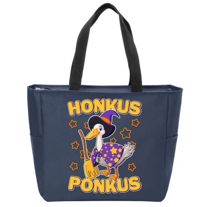 Funny Halloween Honkus Ponkus Duck Zip Tote Bag