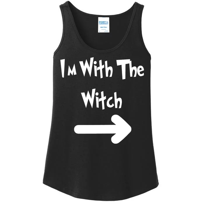 Funny Halloween I'm With The Witch Ladies Essential Tank