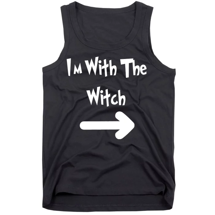 Funny Halloween I'm With The Witch Tank Top