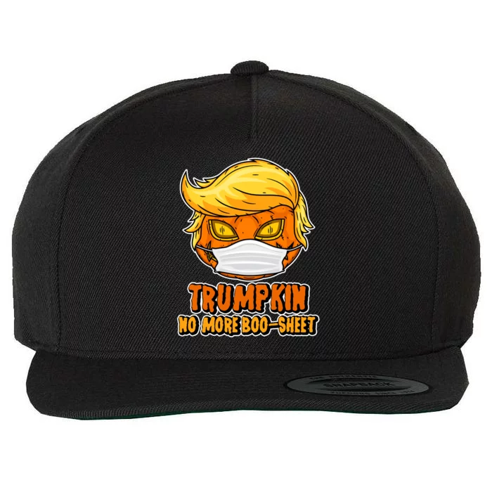 Funny Halloween Trumpkin No More Boo-Sheet Wool Snapback Cap