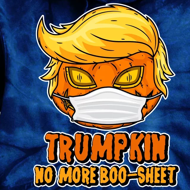 Funny Halloween Trumpkin No More Boo-Sheet Tie Dye Hoodie