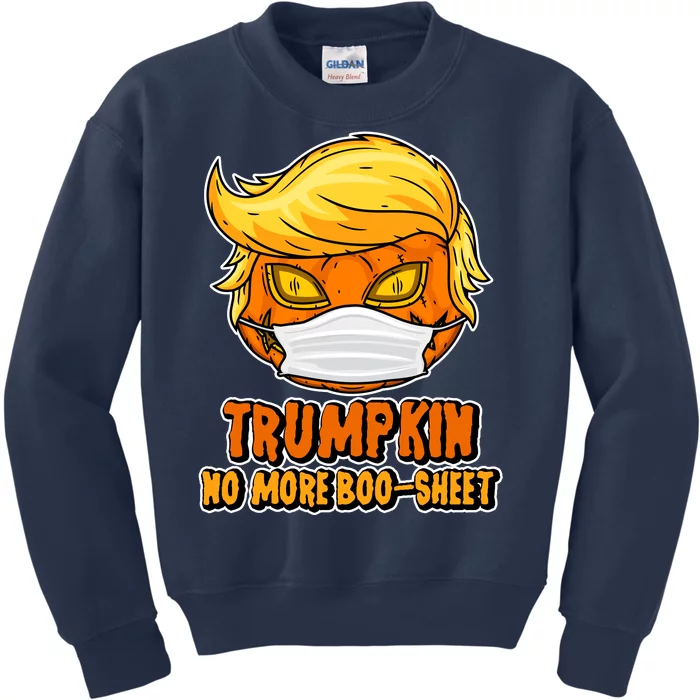 Funny Halloween Trumpkin No More Boo-Sheet Kids Sweatshirt