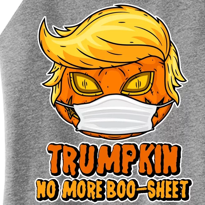 Funny Halloween Trumpkin No More Boo-Sheet Women’s Perfect Tri Rocker Tank