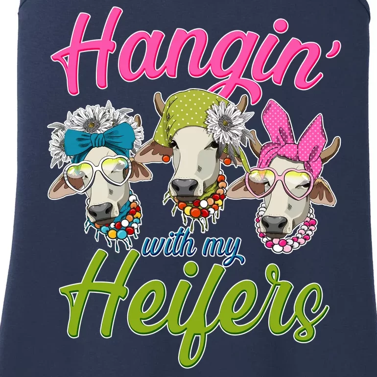 Funny Hangin' With My Heifers Cows Ladies Essential Tank