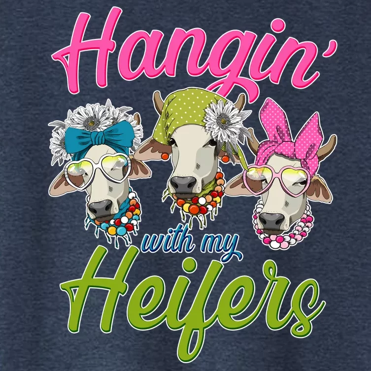 Funny Hangin' With My Heifers Cows Women's Crop Top Tee