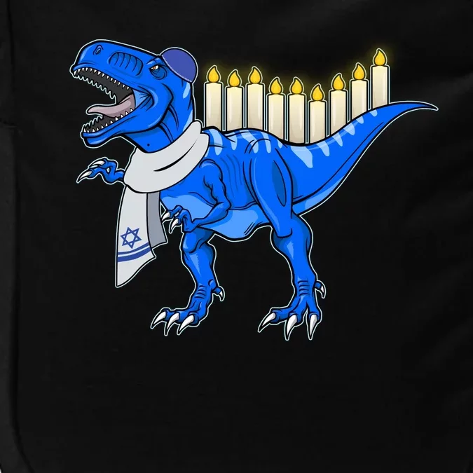 Funny Hanukah Menorasaurus T-Rex Dinosaur Impact Tech Backpack