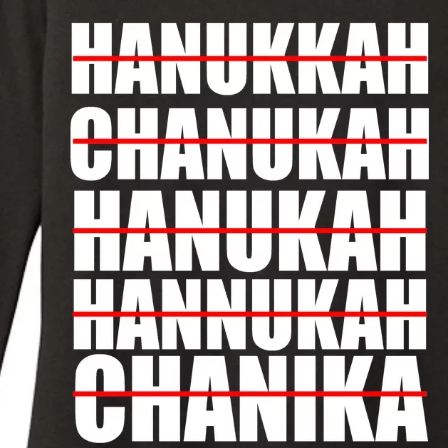 Funny Hanukkah Hebrew Womens CVC Long Sleeve Shirt