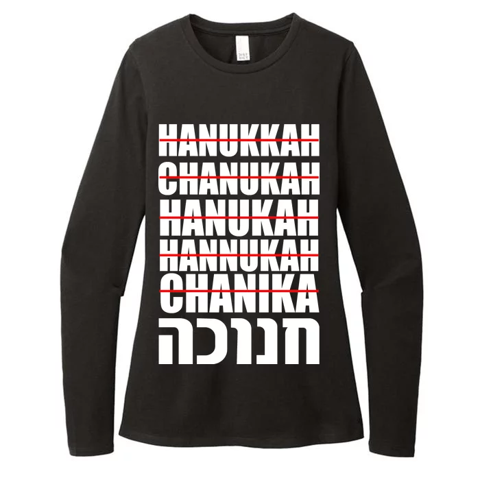 Funny Hanukkah Hebrew Womens CVC Long Sleeve Shirt