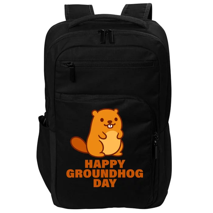 Funny Happy Groundhog Day Impact Tech Backpack