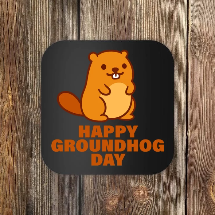 Funny Happy Groundhog Day Coaster