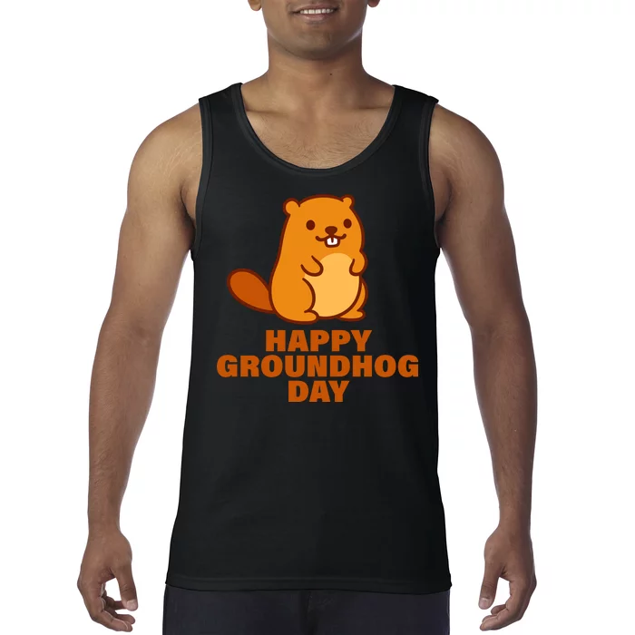 Funny Happy Groundhog Day Tank Top