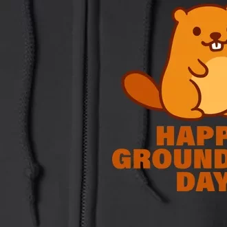 Funny Happy Groundhog Day Full Zip Hoodie