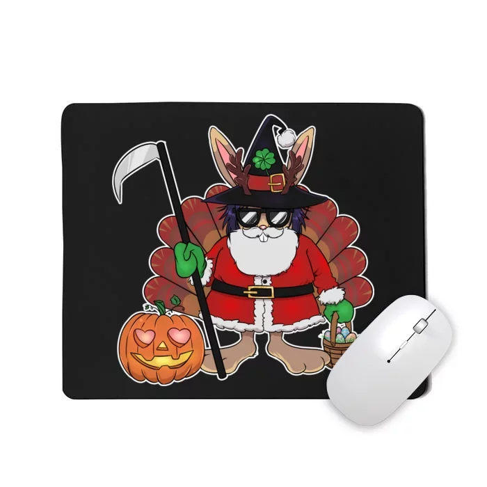 Funny Happy Merry Multiple Holiday Mousepad