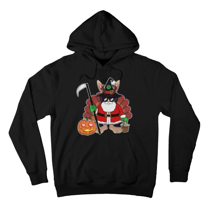 Funny Happy Merry Multiple Holiday Tall Hoodie