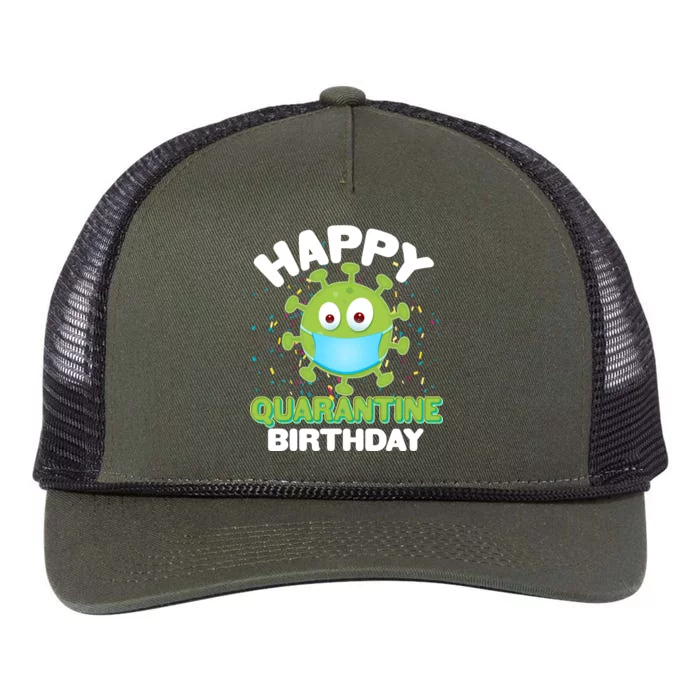 Funny Happy Quarantine Birthday Retro Rope Trucker Hat Cap