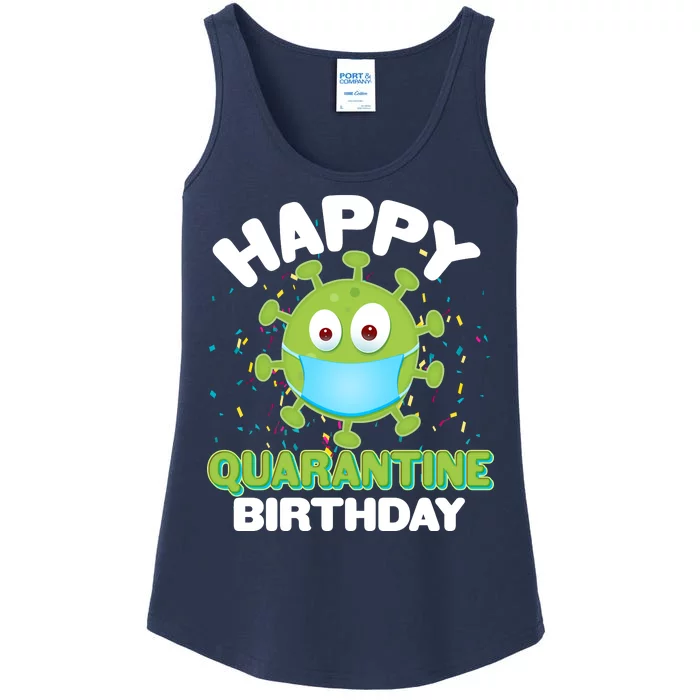 Funny Happy Quarantine Birthday Ladies Essential Tank