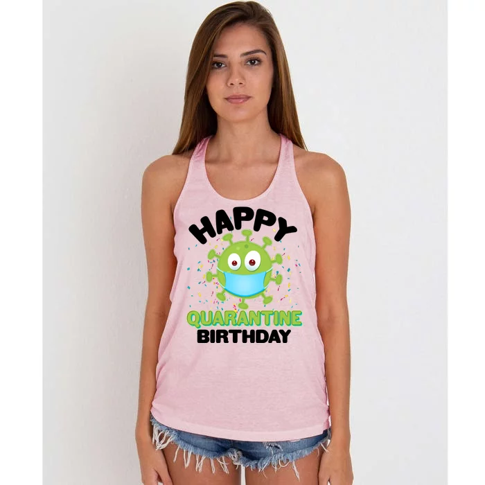 Funny Happy Quarantine Birthday Women's Knotted Racerback Tank