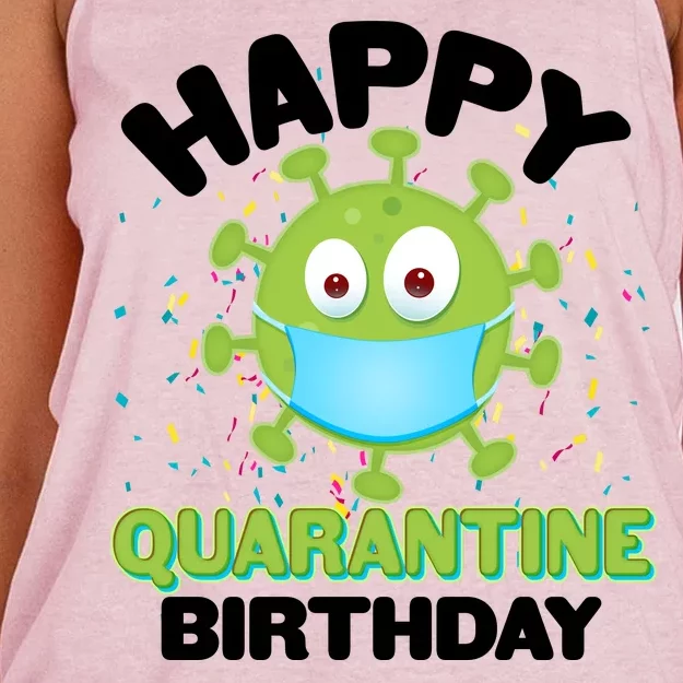 Funny Happy Quarantine Birthday Women's Knotted Racerback Tank