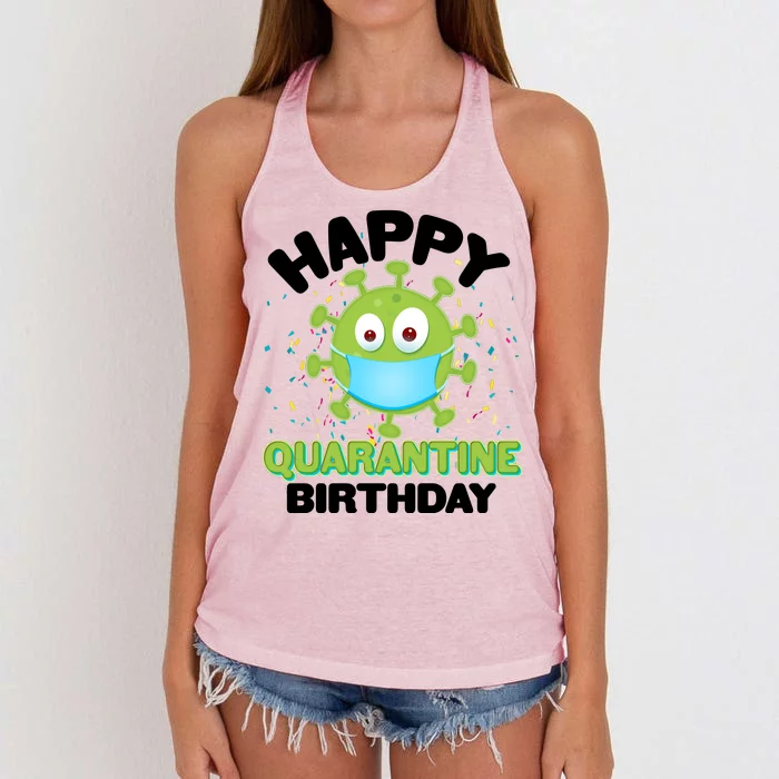 Funny Happy Quarantine Birthday Women's Knotted Racerback Tank