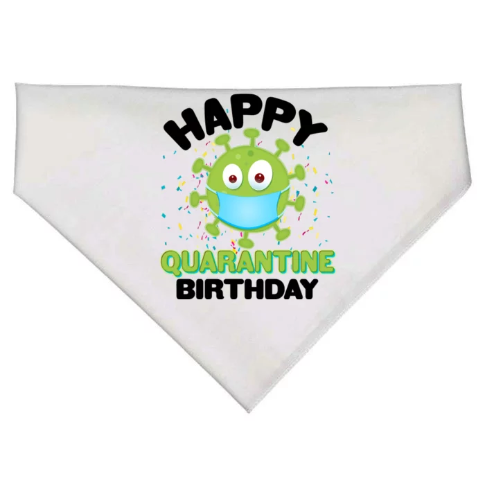 Funny Happy Quarantine Birthday USA-Made Doggie Bandana