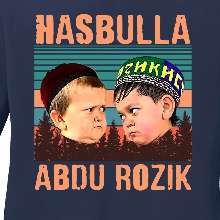 Funny Hasbulla Adbu Rozik MMA Fighting Meme Ladies Long Sleeve Shirt