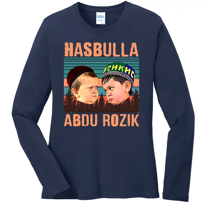 Funny Hasbulla Adbu Rozik MMA Fighting Meme Ladies Long Sleeve Shirt