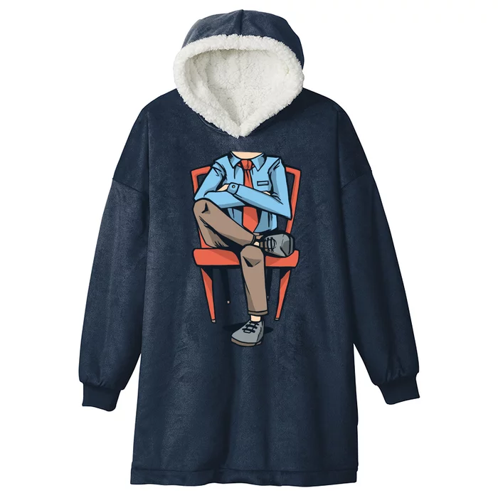 Funny Headless Man Hooded Wearable Blanket