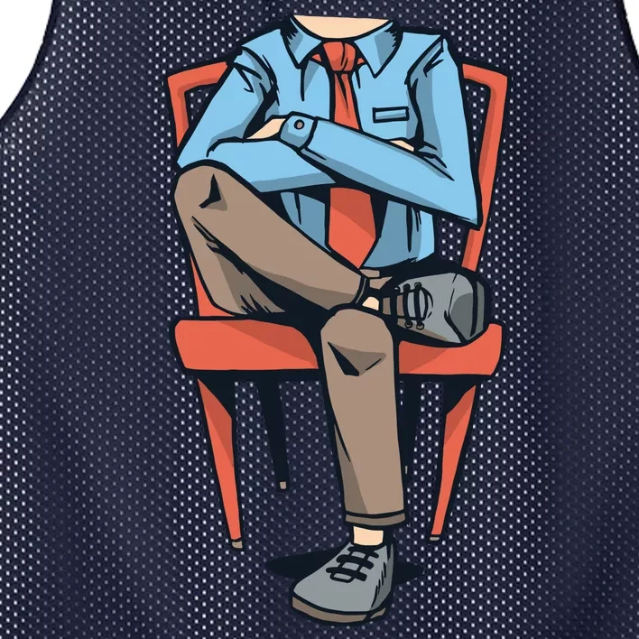 Funny Headless Man Mesh Reversible Basketball Jersey Tank